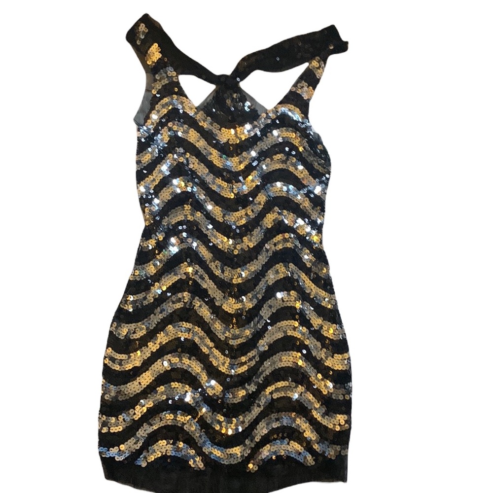 Wildcat Mesh & Sequin Mini Dress/ Coverup Size SM